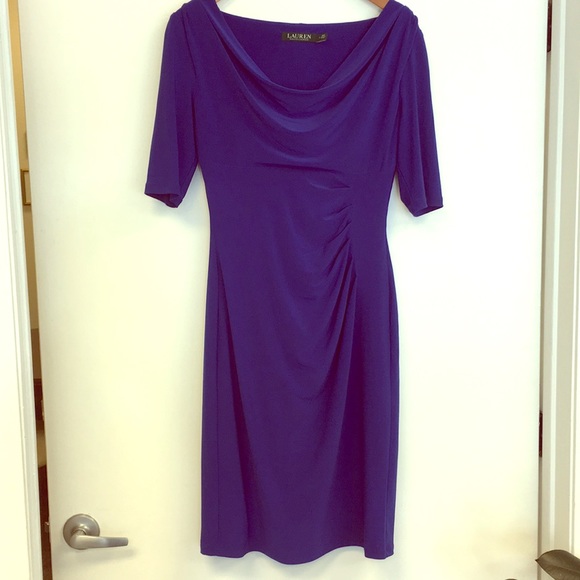 Ralph Lauren Sz 4 royal blue sophisticated dress - Picture 3 of 5